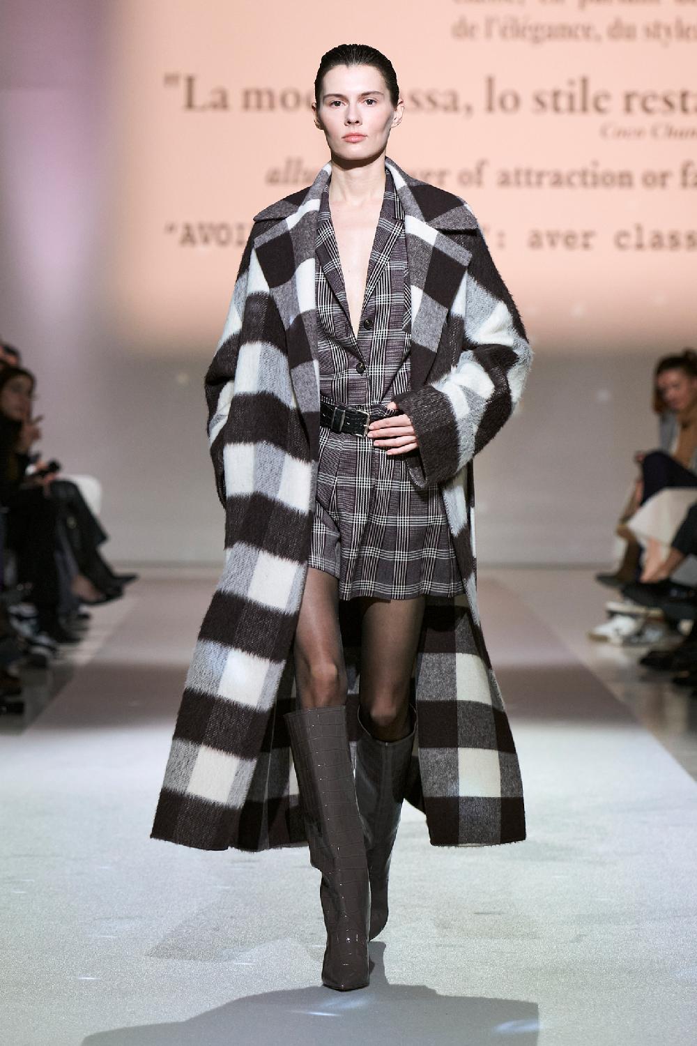 Soallure CAPPOTTO LUNGO CON CINTURA CHECK