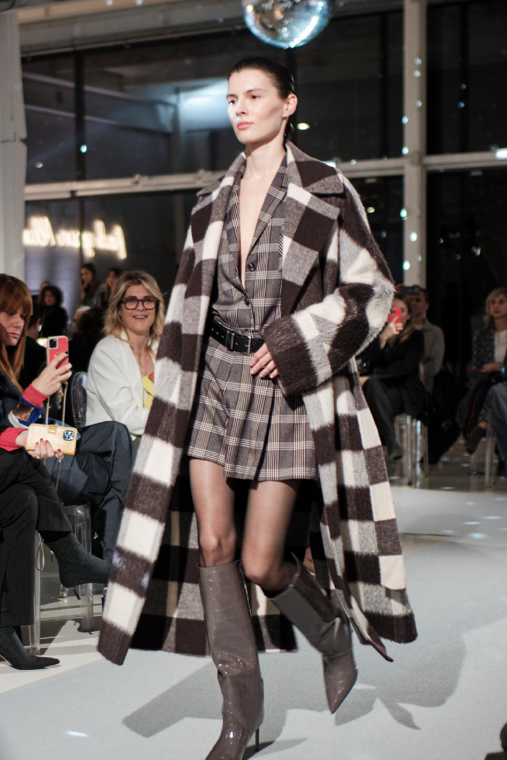 Soallure CAPPOTTO LUNGO CON CINTURA CHECK