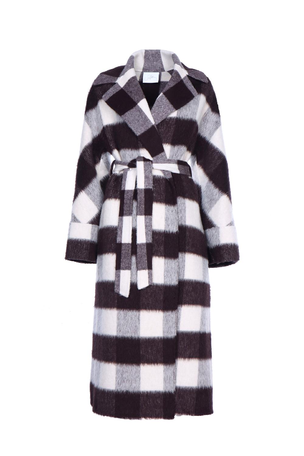 Soallure CAPPOTTO LUNGO CON CINTURA CHECK