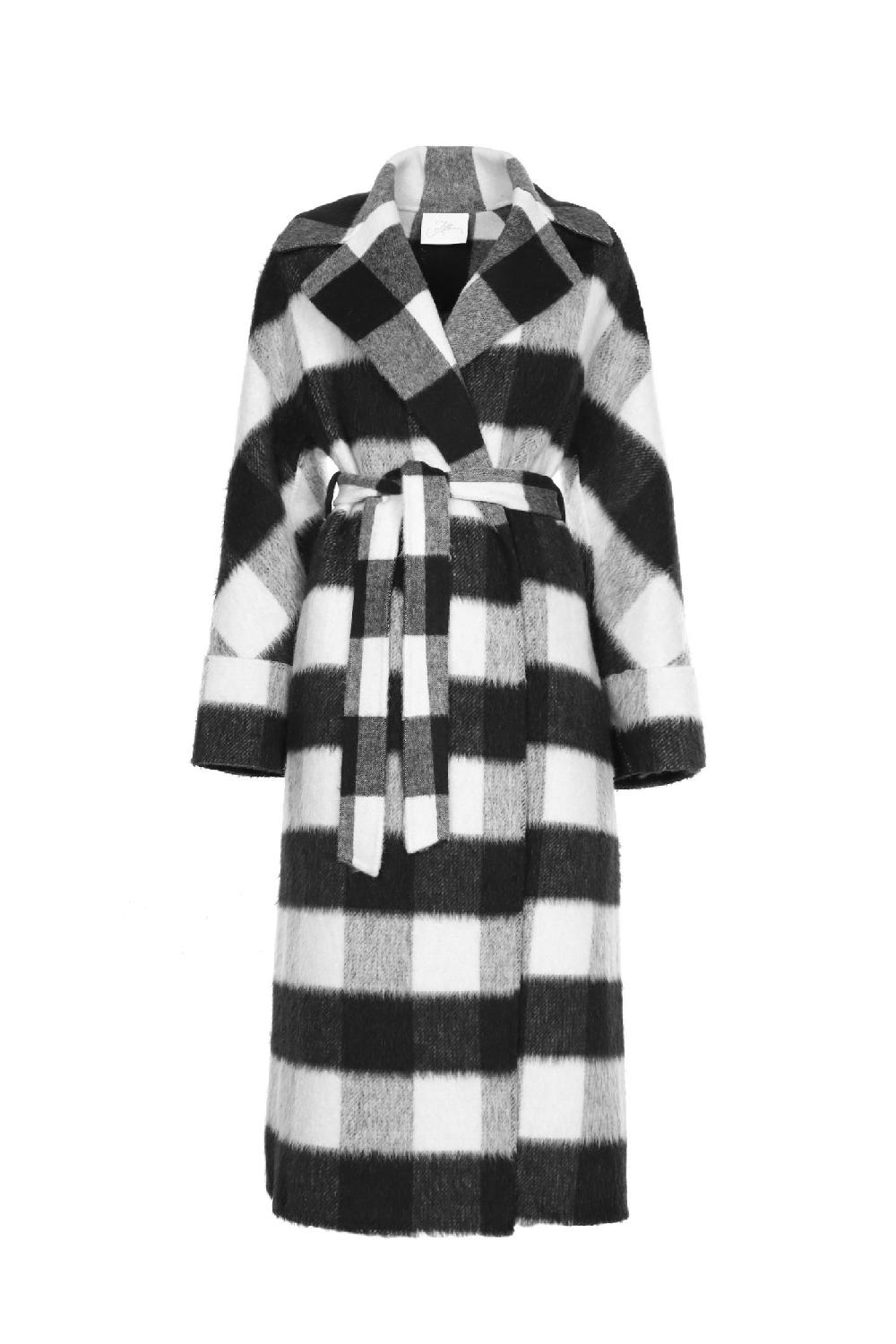 Soallure CAPPOTTO LUNGO CON CINTURA CHECK