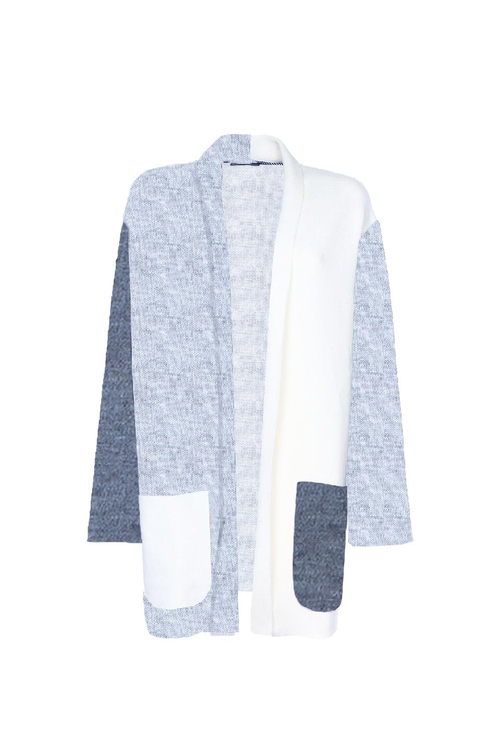 Soallure CARDIGAN BLOCK COLOR CORTO LANA