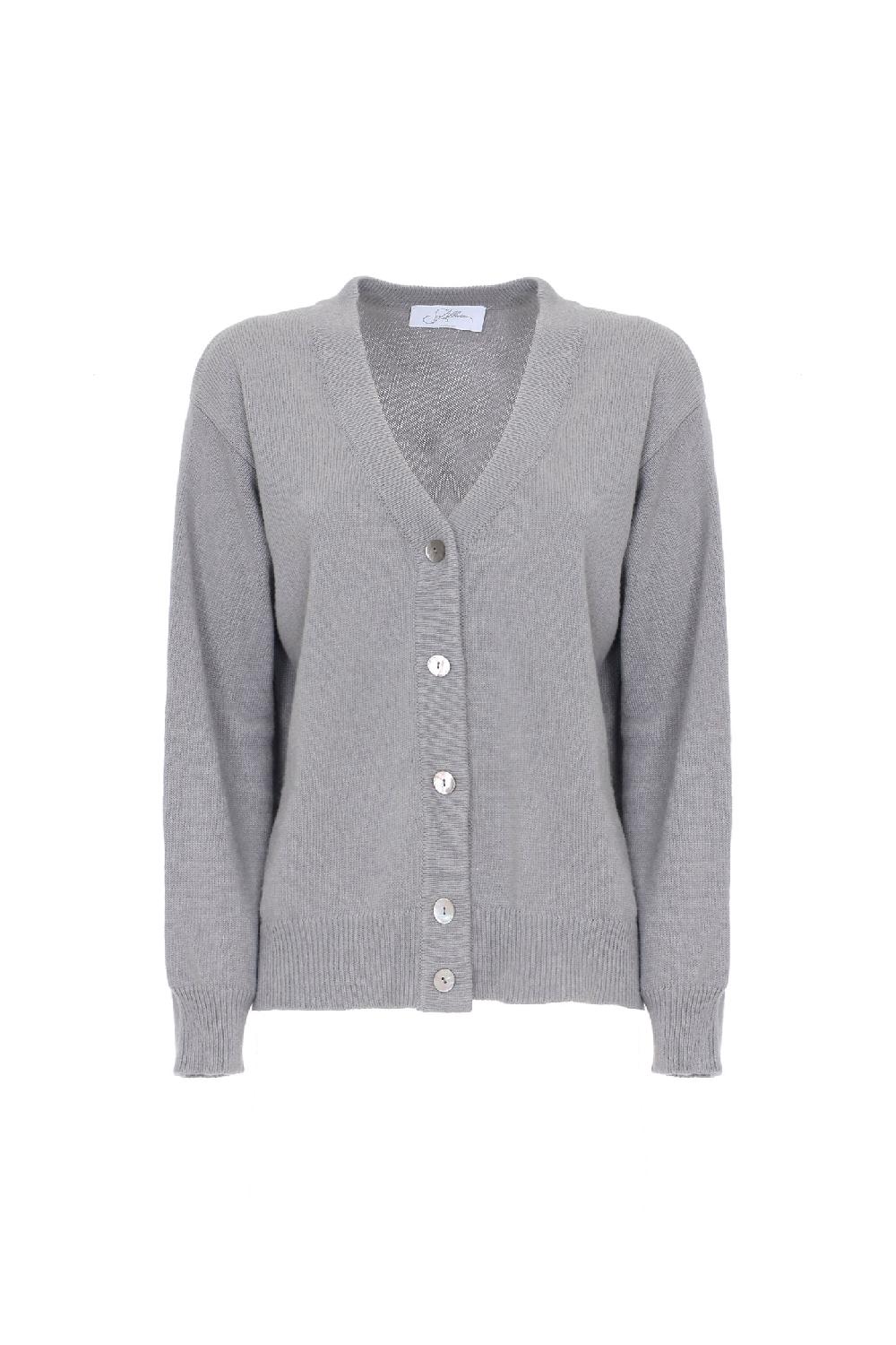 Soallure CARDIGAN BOTTONE GIOIELLO MISTO CACHEMIRE