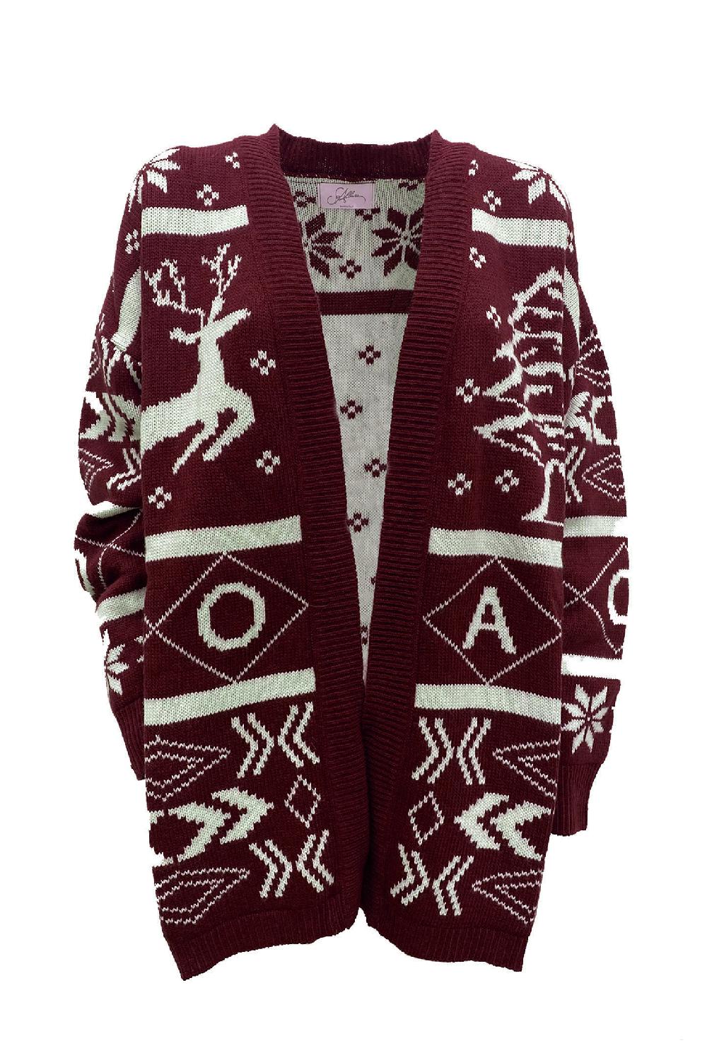 Soallure CARDIGAN CHRISTMAS TREE E RENNA