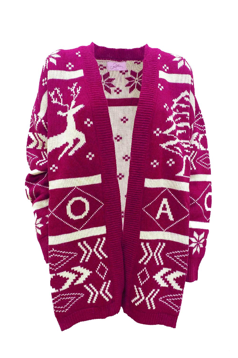 Soallure CARDIGAN CHRISTMAS TREE E RENNA