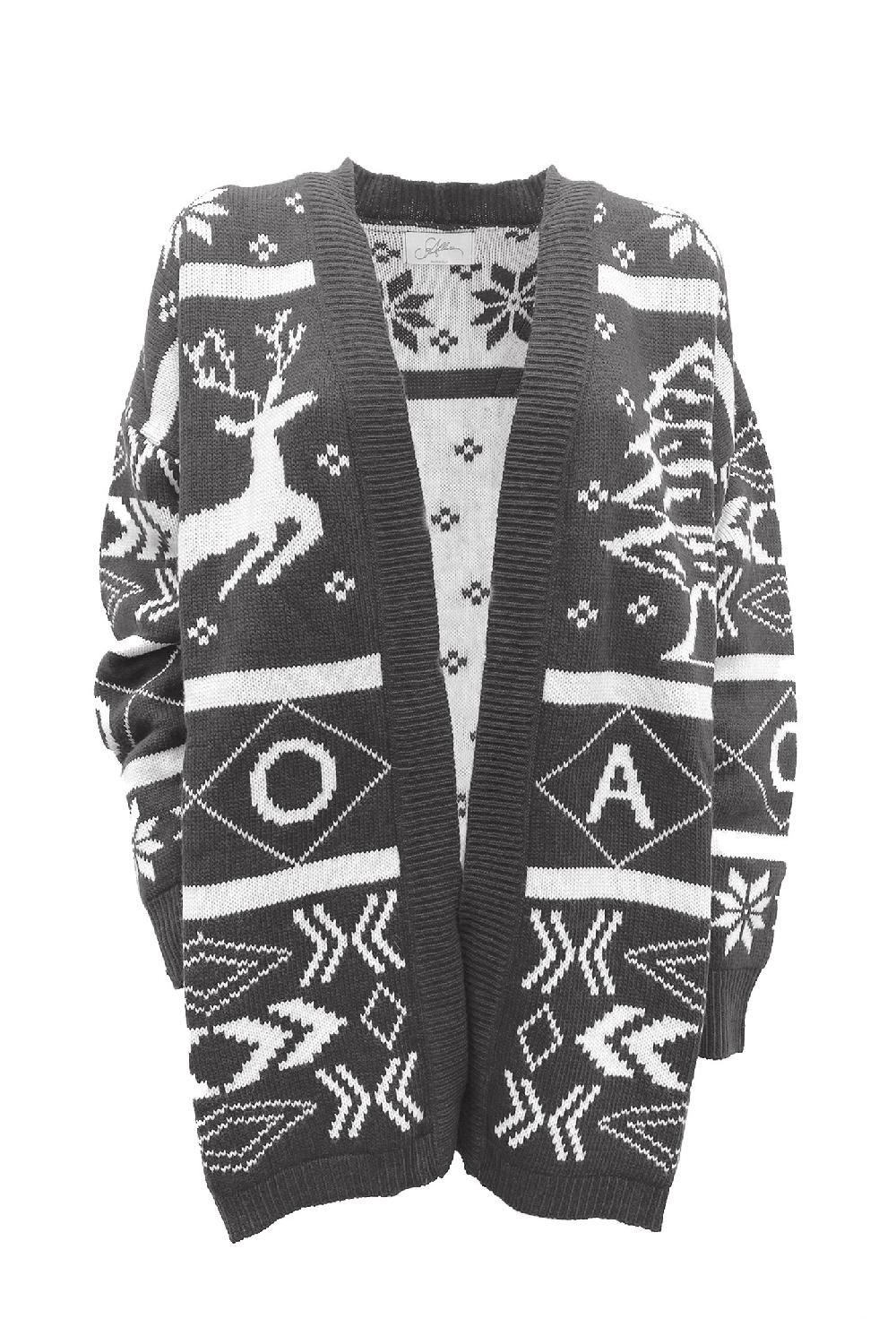 Soallure CARDIGAN CHRISTMAS TREE E RENNA