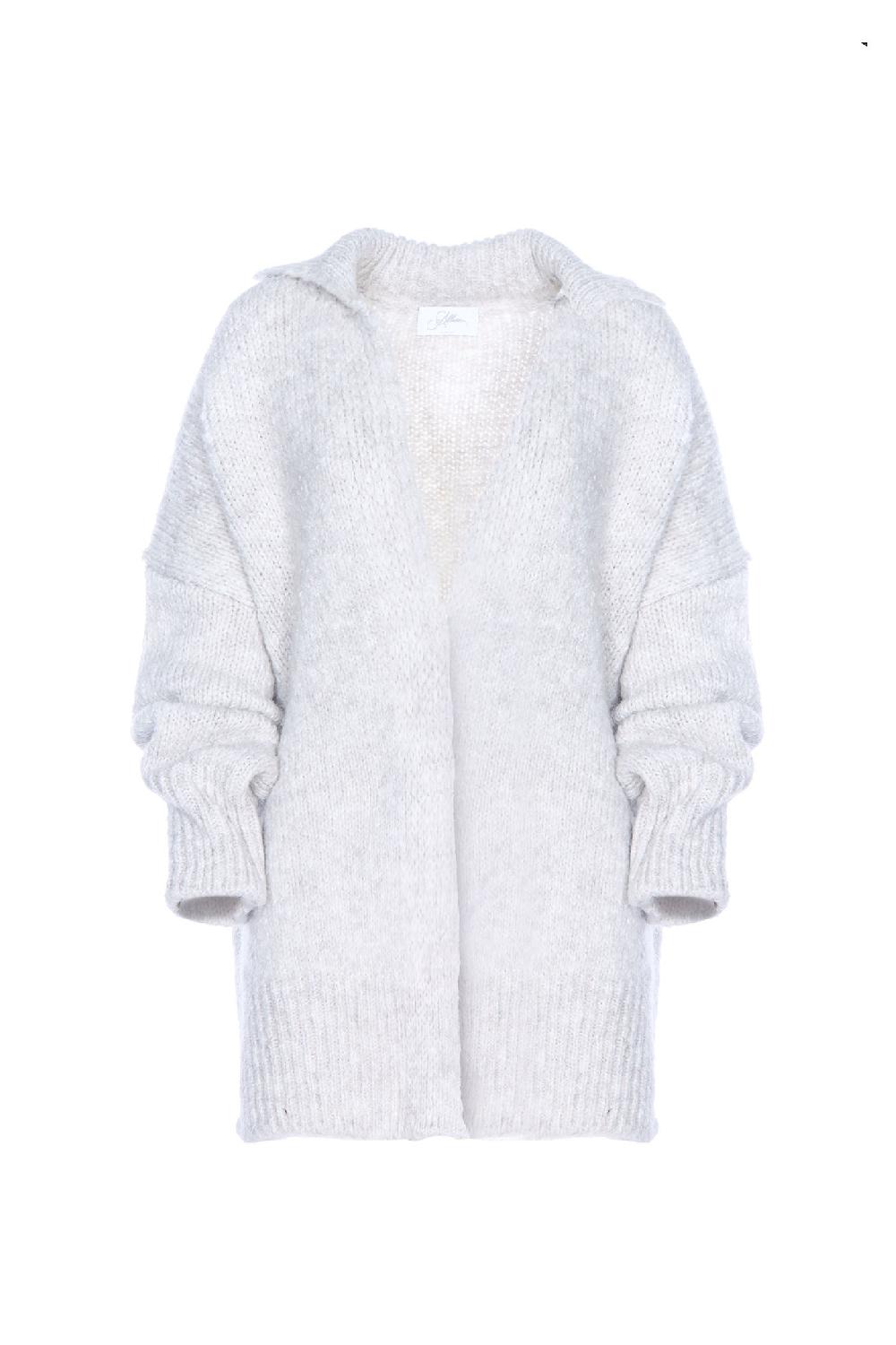 Soallure CARDIGAN CON COLLETTO IN MISTO MOHAIR