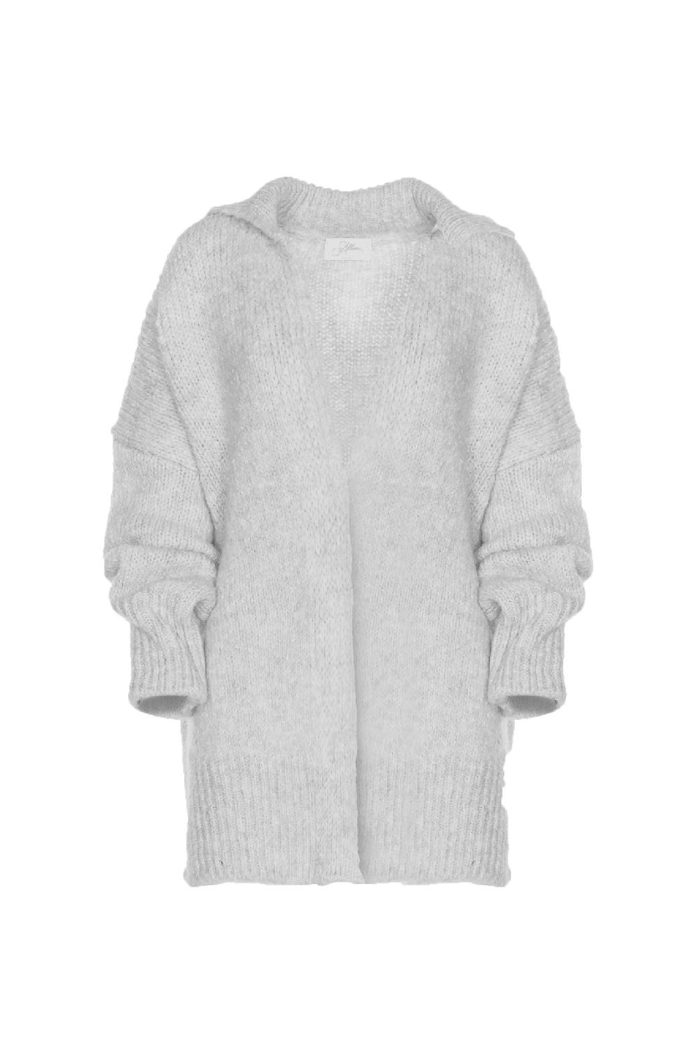 Soallure CARDIGAN CON COLLETTO IN MISTO MOHAIR