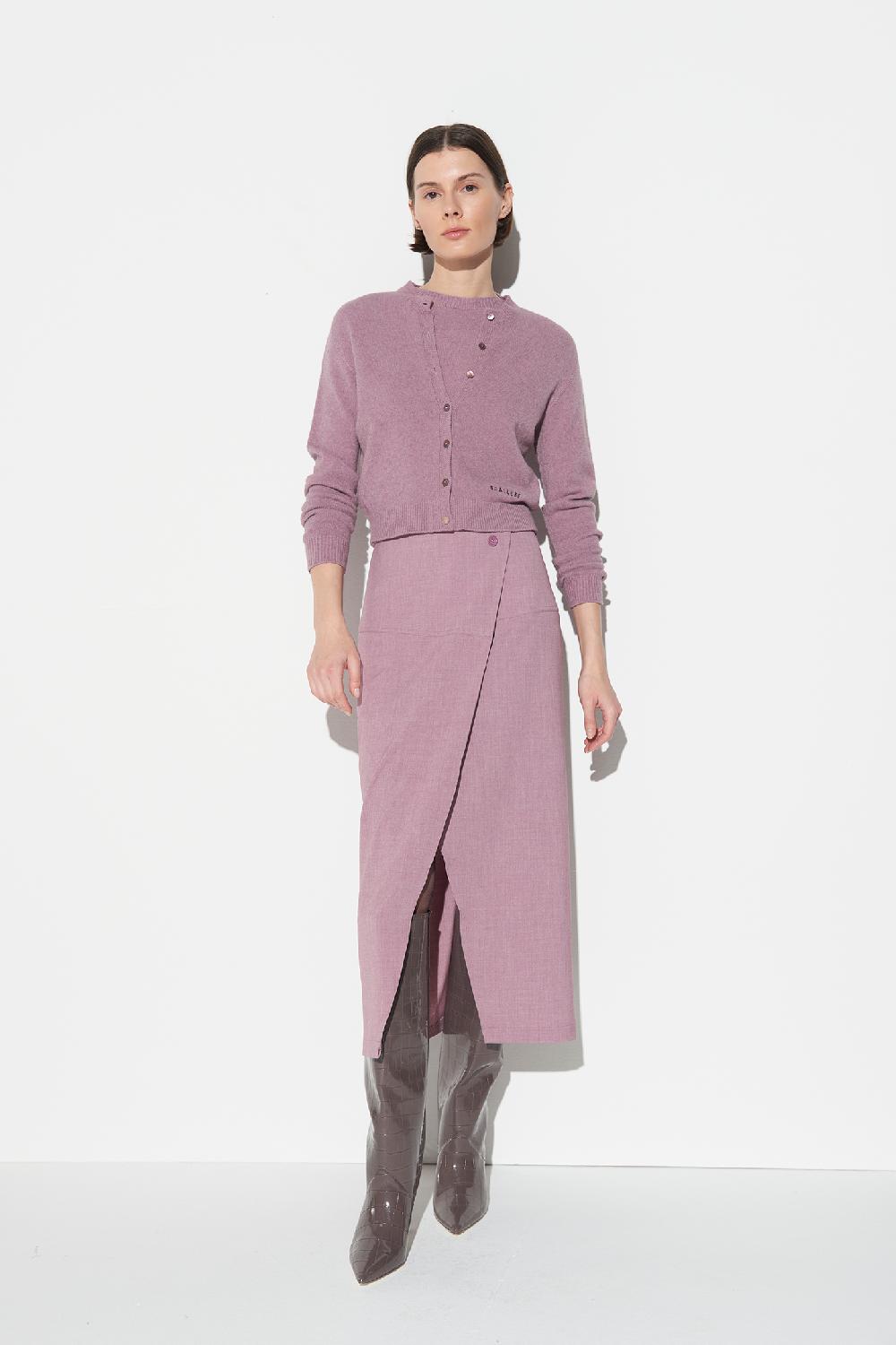 Soallure CARDIGAN GIROCOLLO CON RICAMO