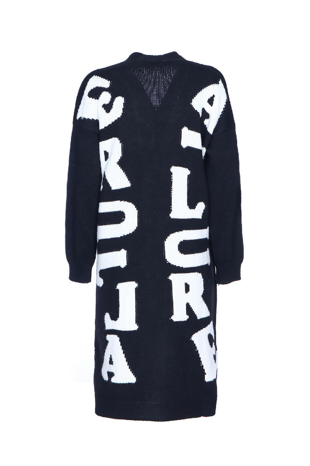 Soallure CARDIGAN LETTERING LUNGO MISTO LANA