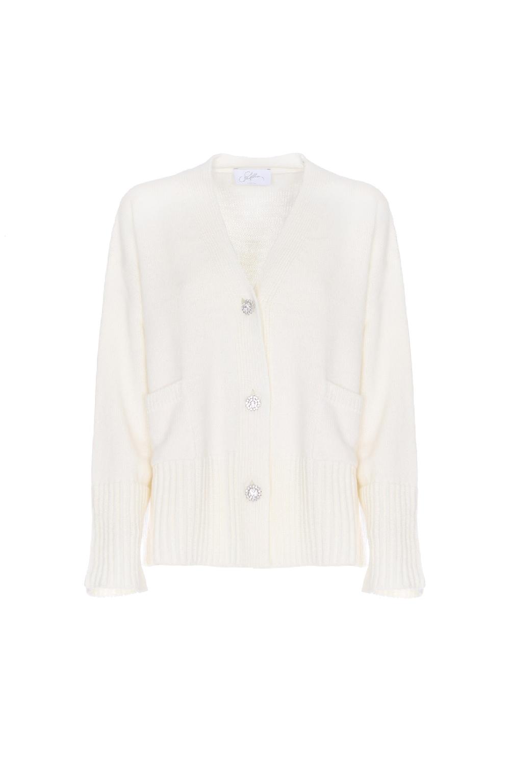 Soallure CARDIGAN OVER CON TASCHE IN LANA E ALPACA