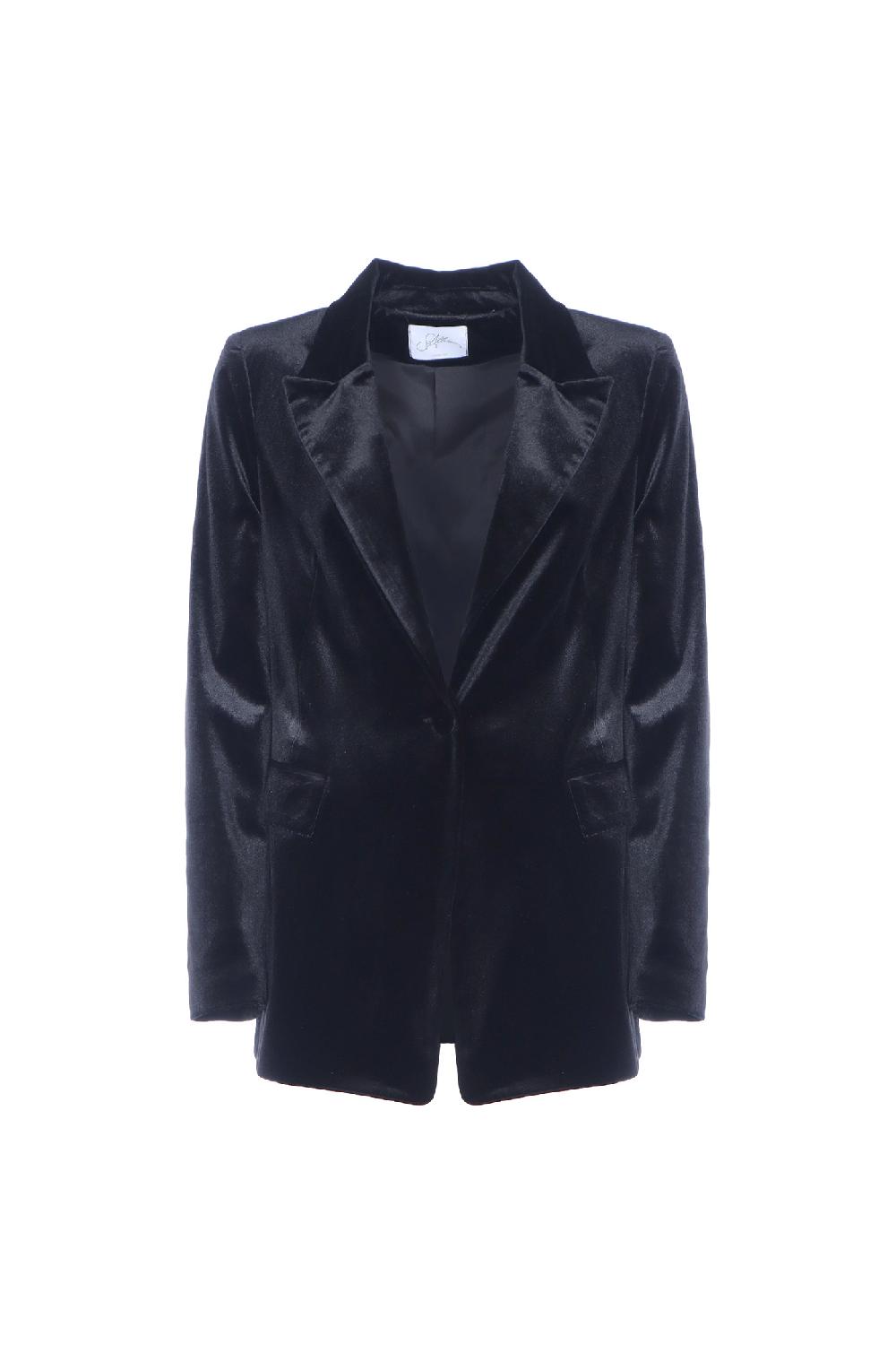 Soallure GIACCA A MONOPETTO SLIM IN VELLUTO