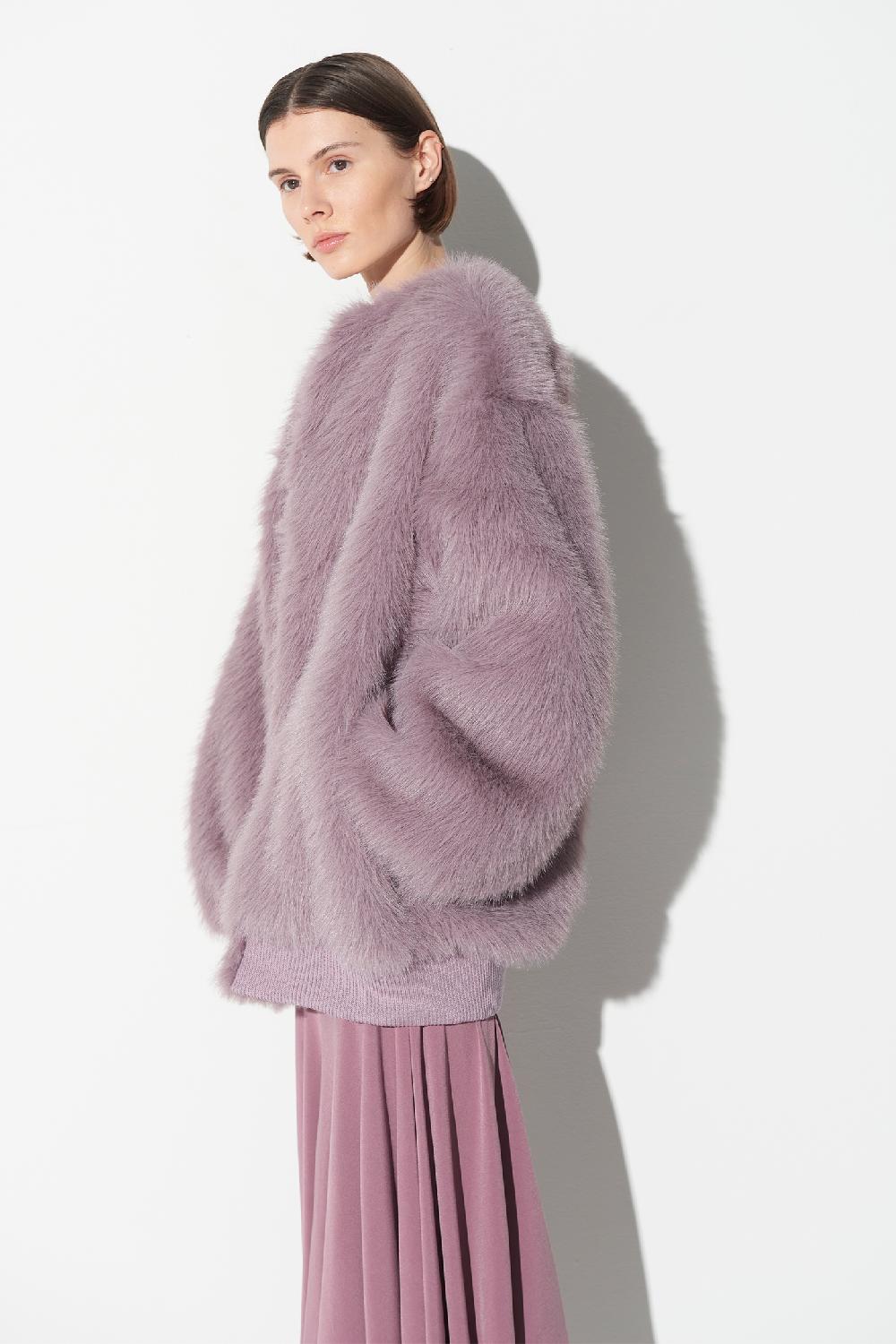 Soallure GIACCA BOMBER IN PELLICCIA SINTETICA