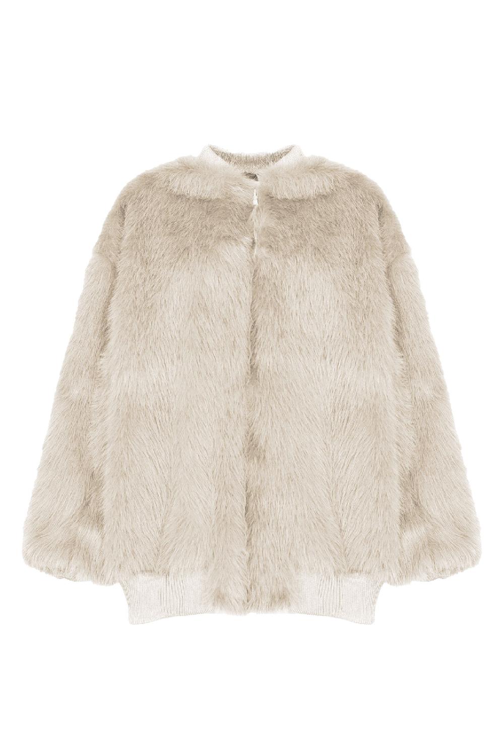 Soallure GIACCA BOMBER IN PELLICCIA SINTETICA