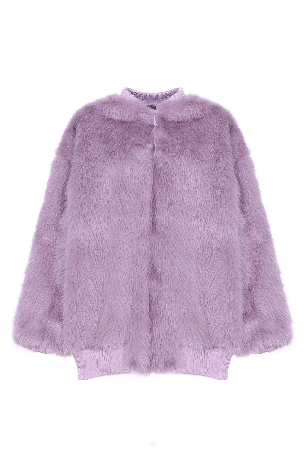 Soallure GIACCA BOMBER IN PELLICCIA SINTETICA