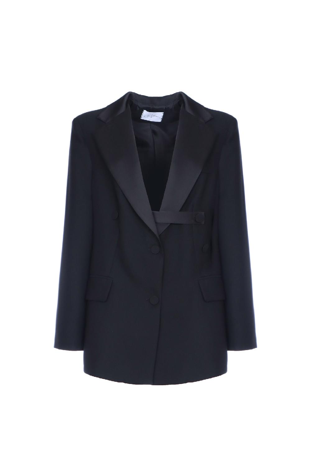 Soallure GIACCA DOPPIOPETTO CON REVERS SATINATO