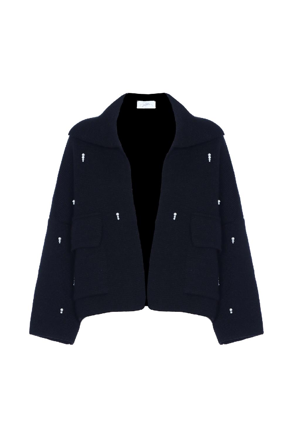 Soallure GIACCA IN MAGLIA CON PERLE
