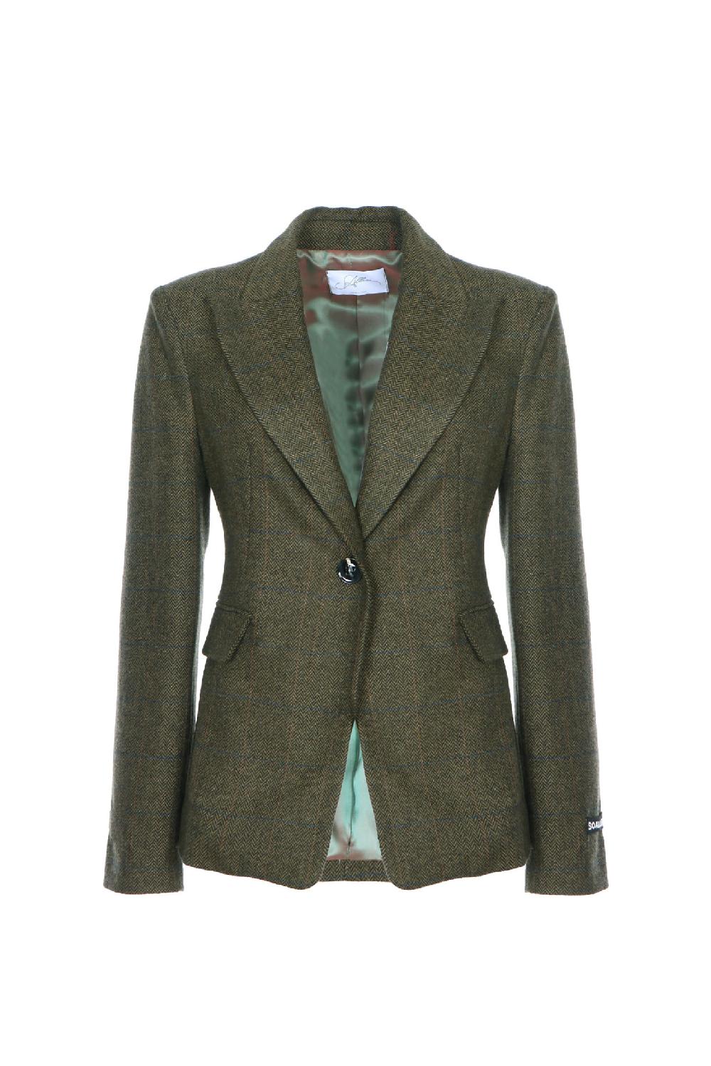 Soallure GIACCA SLIM IN PANNO SPINA DI PESCE