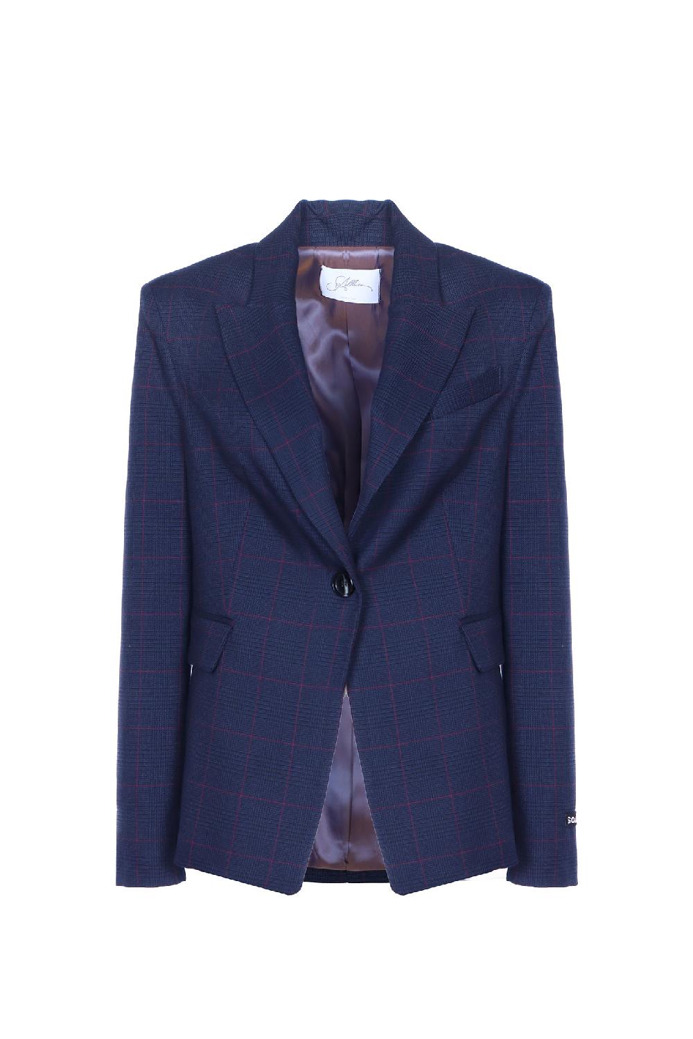 Soallure GIACCA SLIM MONOPETTO CHECK