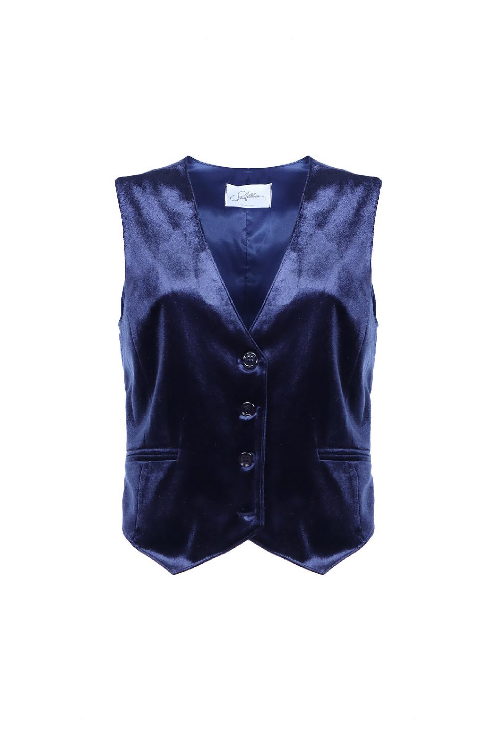 Soallure GILET CORTO IN VELLUTO
