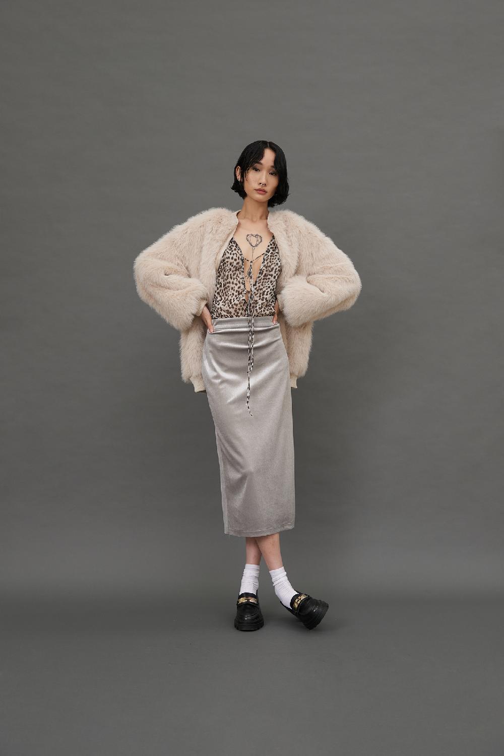 Soallure GONNA MIDI A TUBINO IN VELLUTO SPARKLE