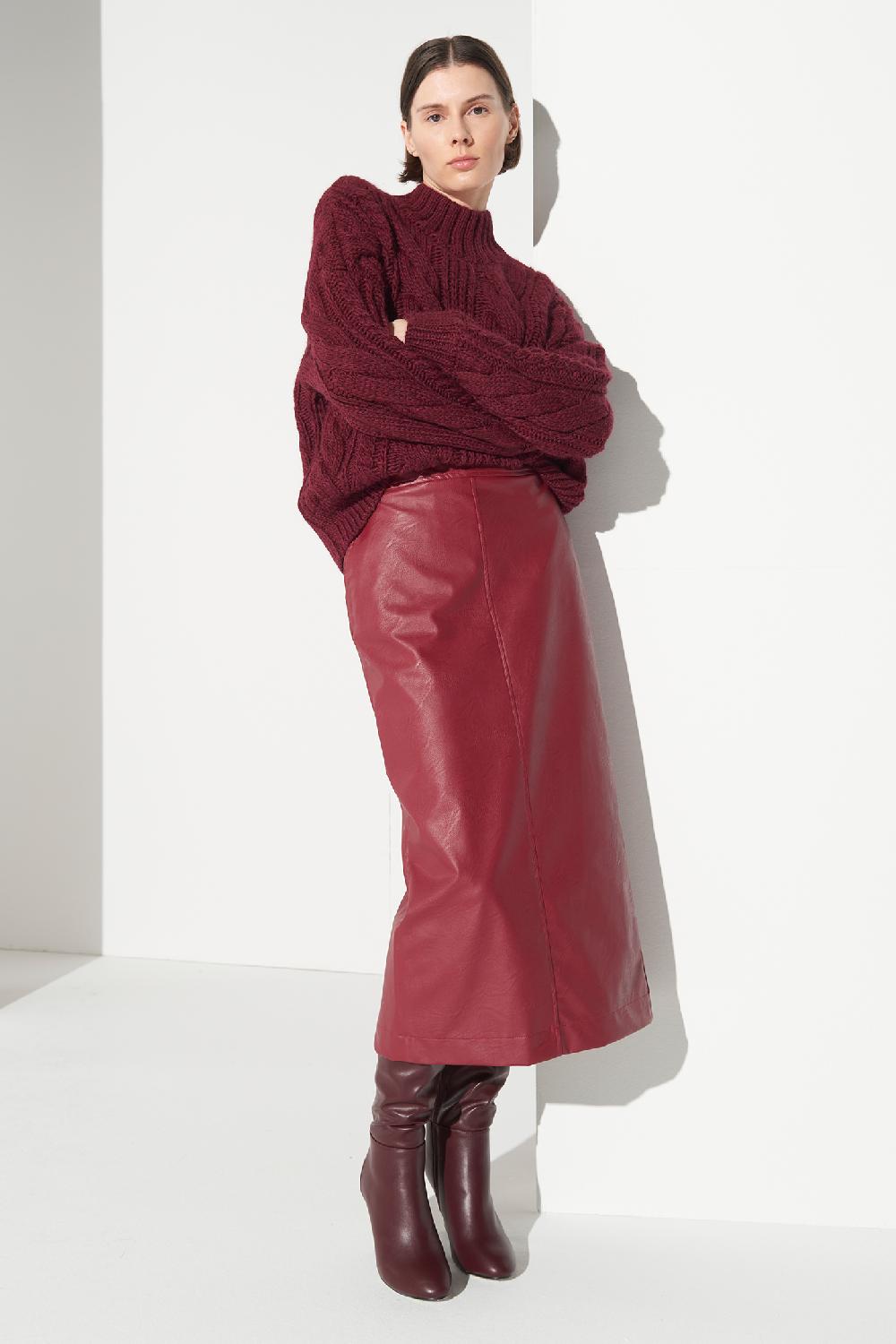 Soallure GONNA TUBINO MIDI ECOPELLE