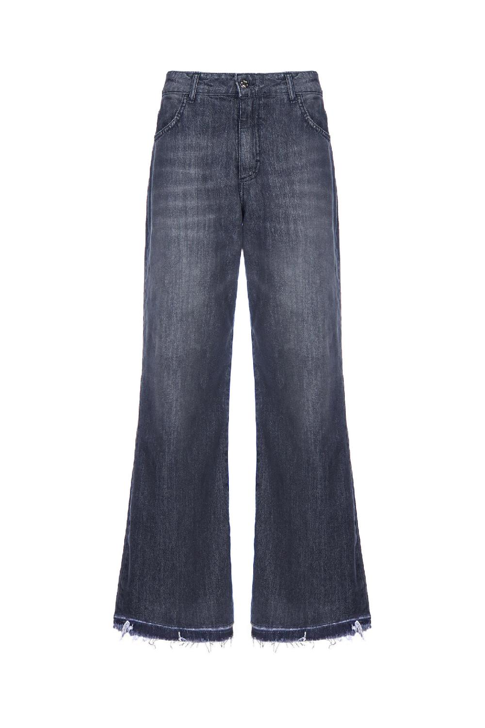 Soallure JEANS A PALAZZO CON ORLO SFRANGIATO