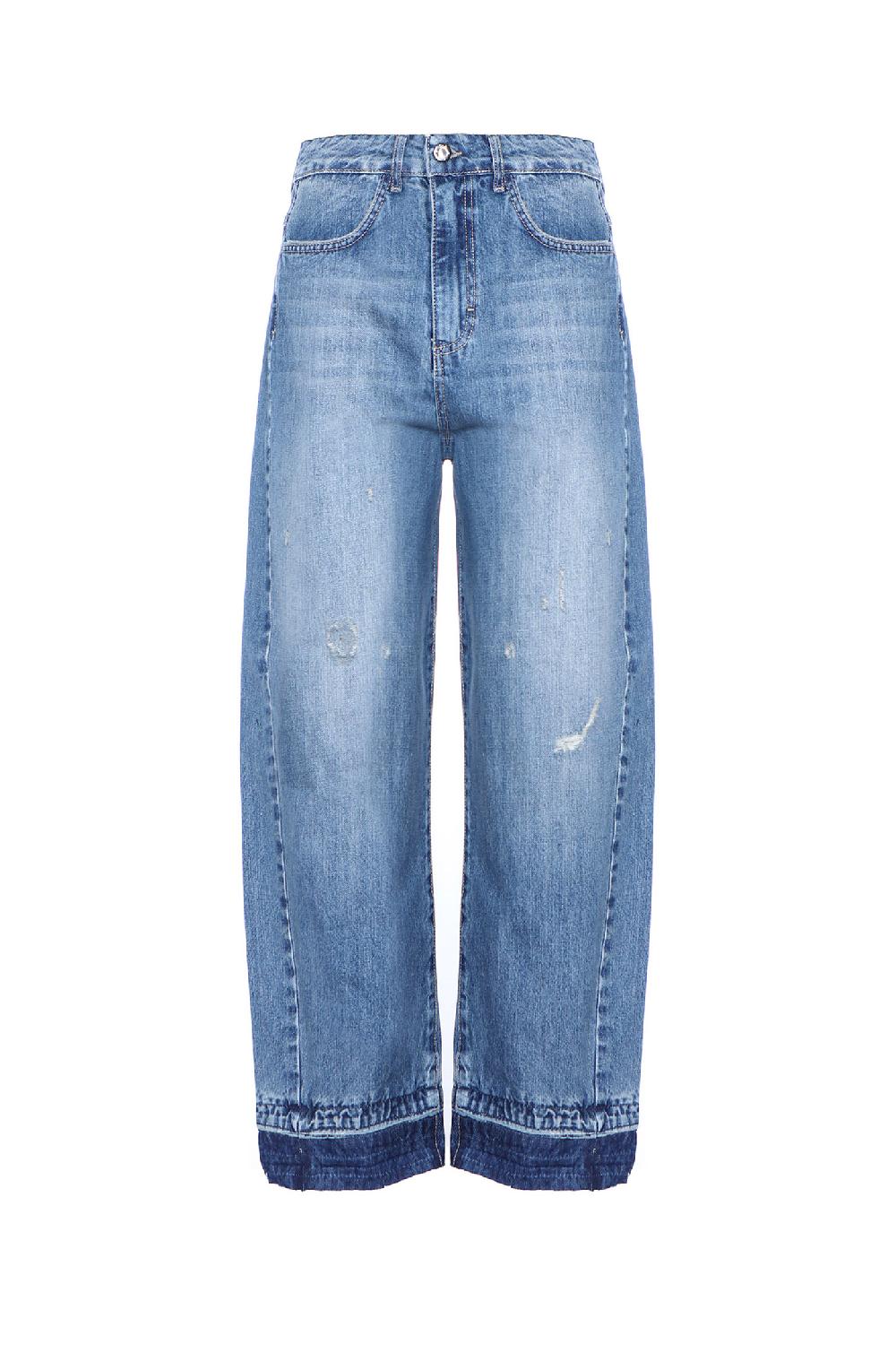 Soallure JEANS BAGGY ORLO SFRANGIATO