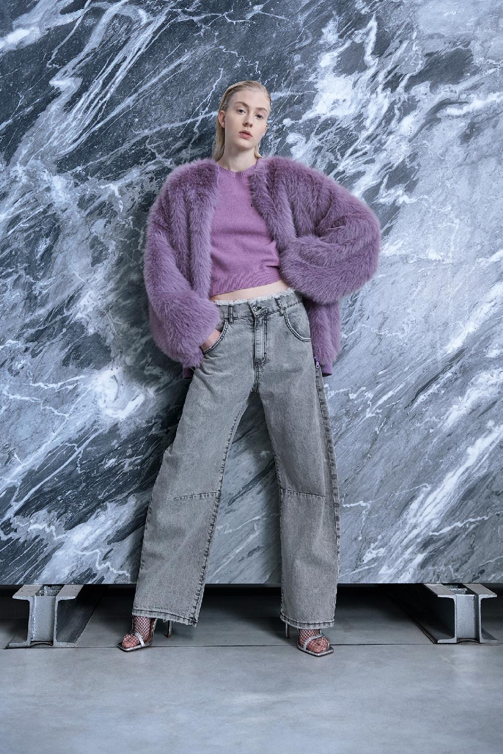 Soallure JEANS BALOON A VITA ALTA SFANGIATO