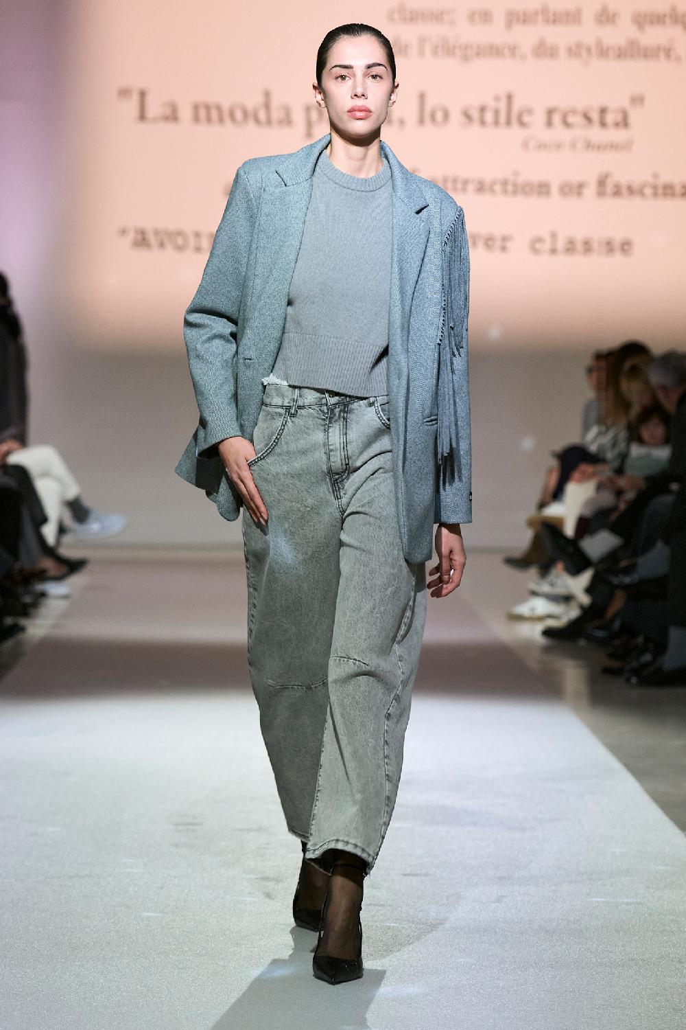 Soallure JEANS BALOON A VITA ALTA SFRANGIATO