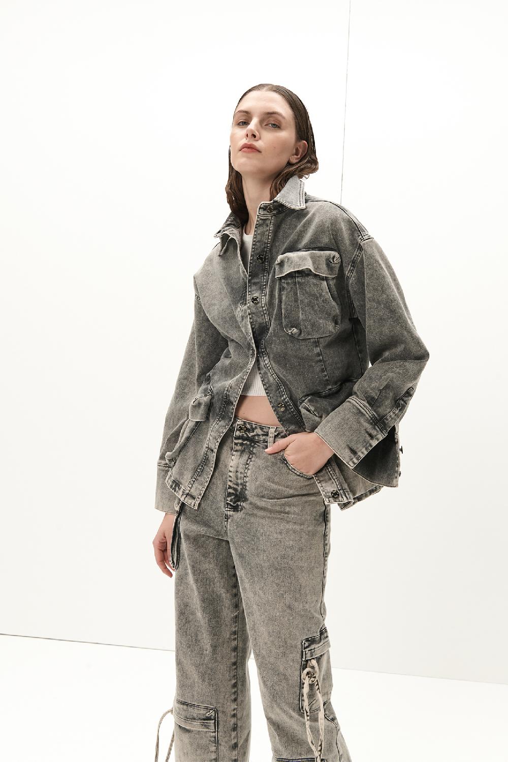 Soallure JEANS CARGO CON TASCHE