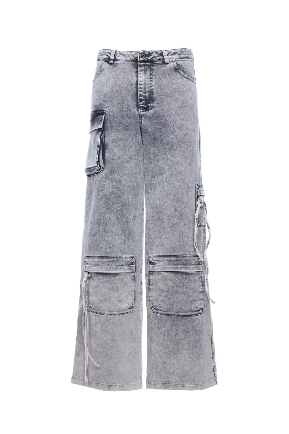 Soallure JEANS CARGO CON TASCHE