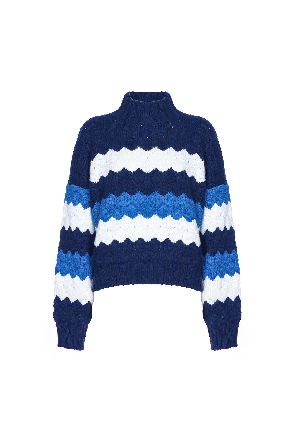 Soallure MAGLIA A TRE COLORI IN LANA