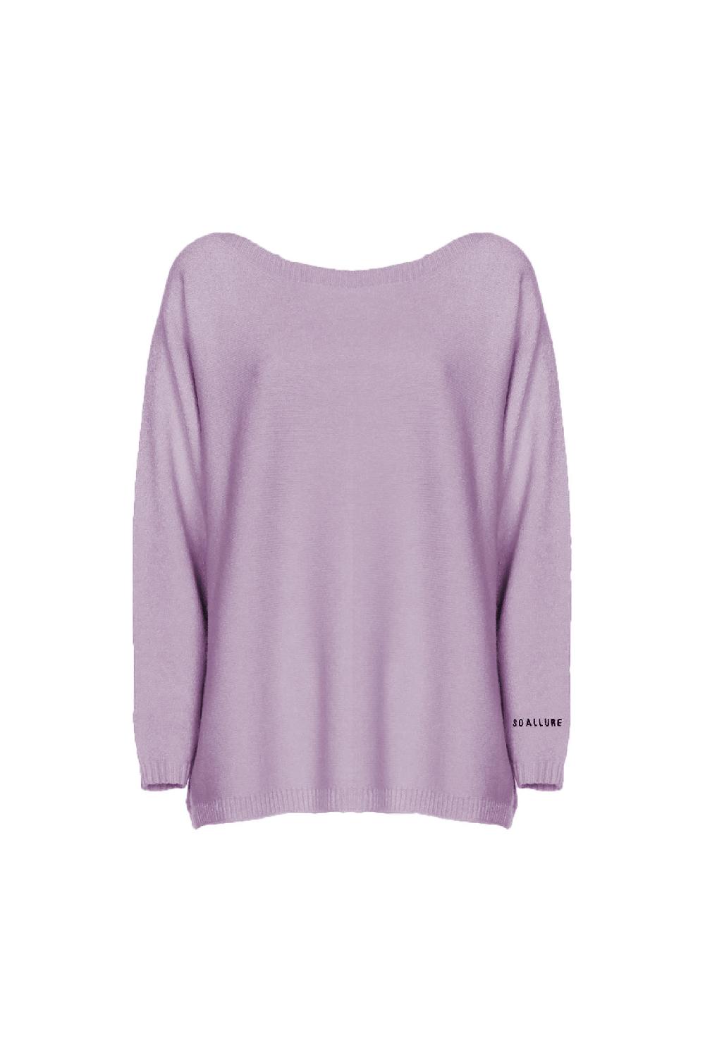 Soallure MAGLIA BOXY COLLO RICAMO SOALLURE