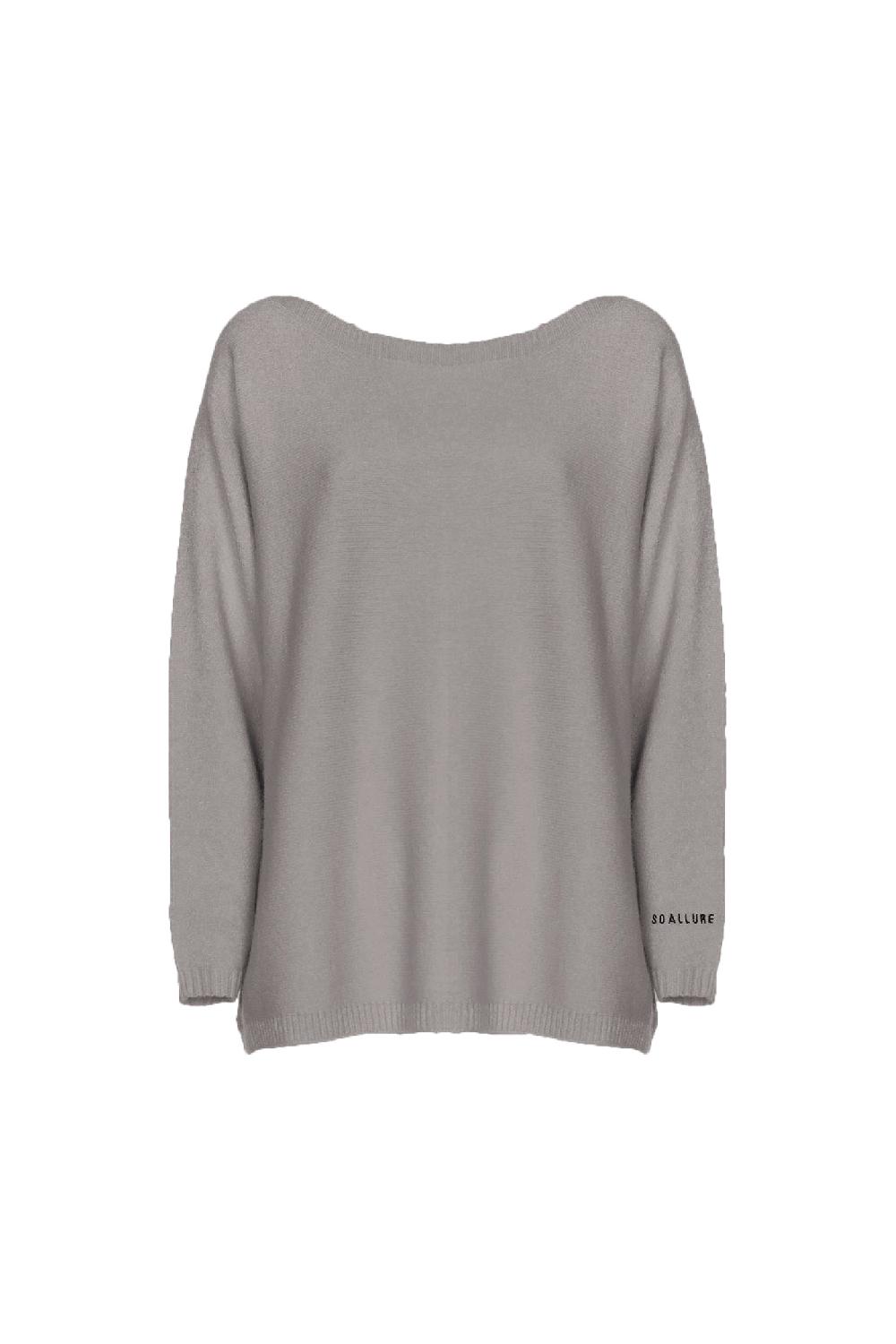 Soallure MAGLIA BOXY COLLO RICAMO SOALLURE