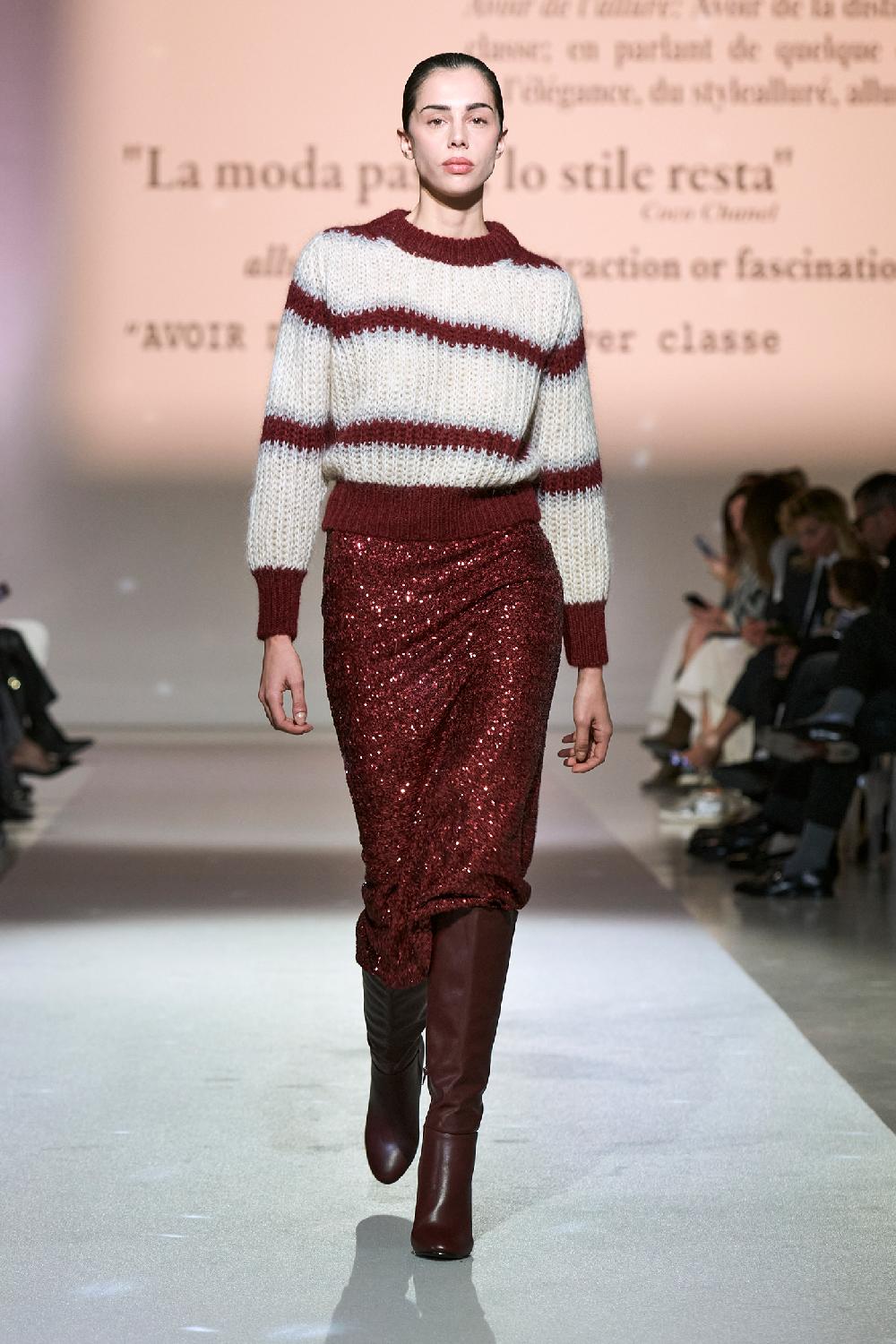 Soallure MAGLIA CON RIGHE A CONTRASTO MISTO LANA