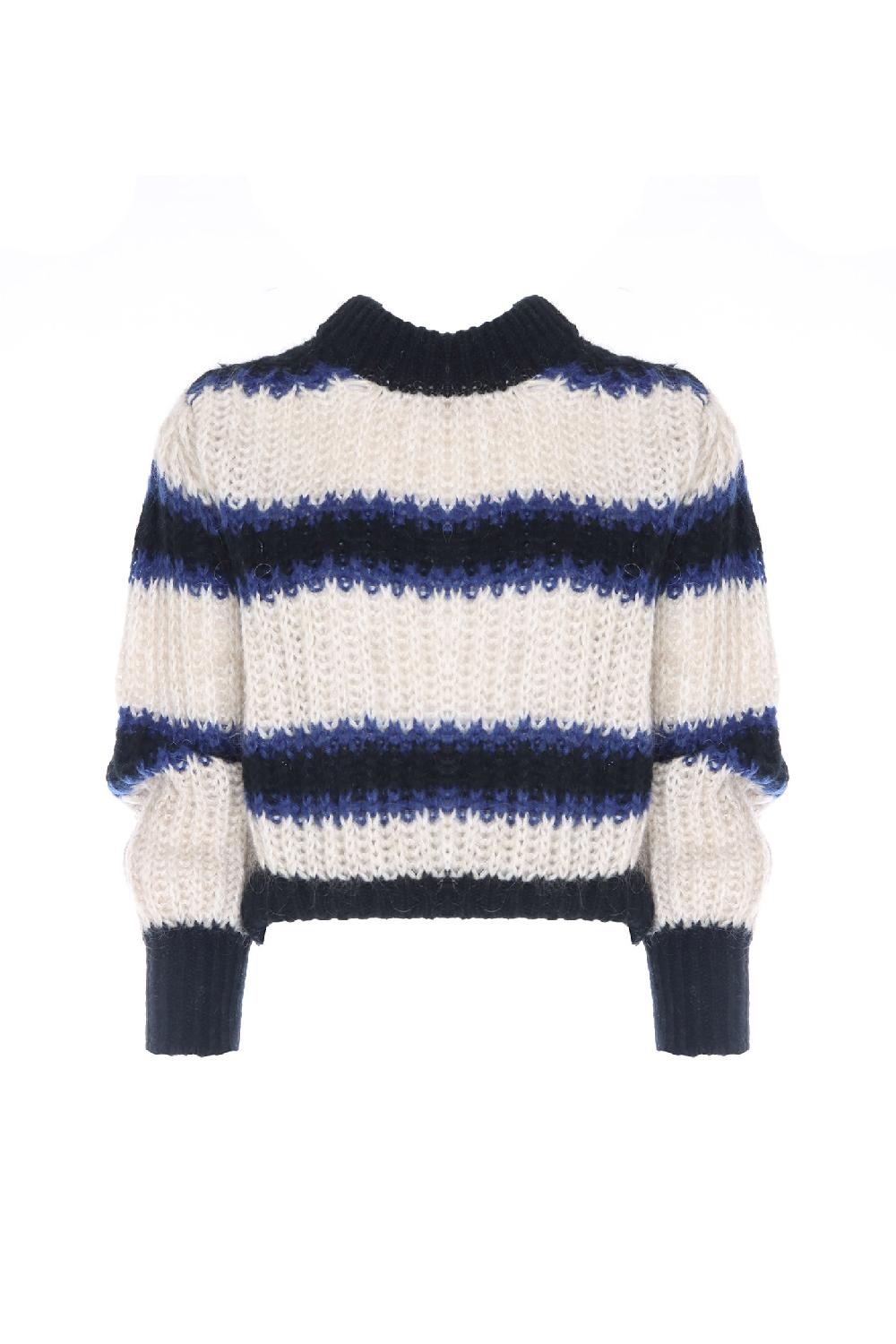 Soallure MAGLIA CON RIGHE A CONTRASTO MISTO LANA