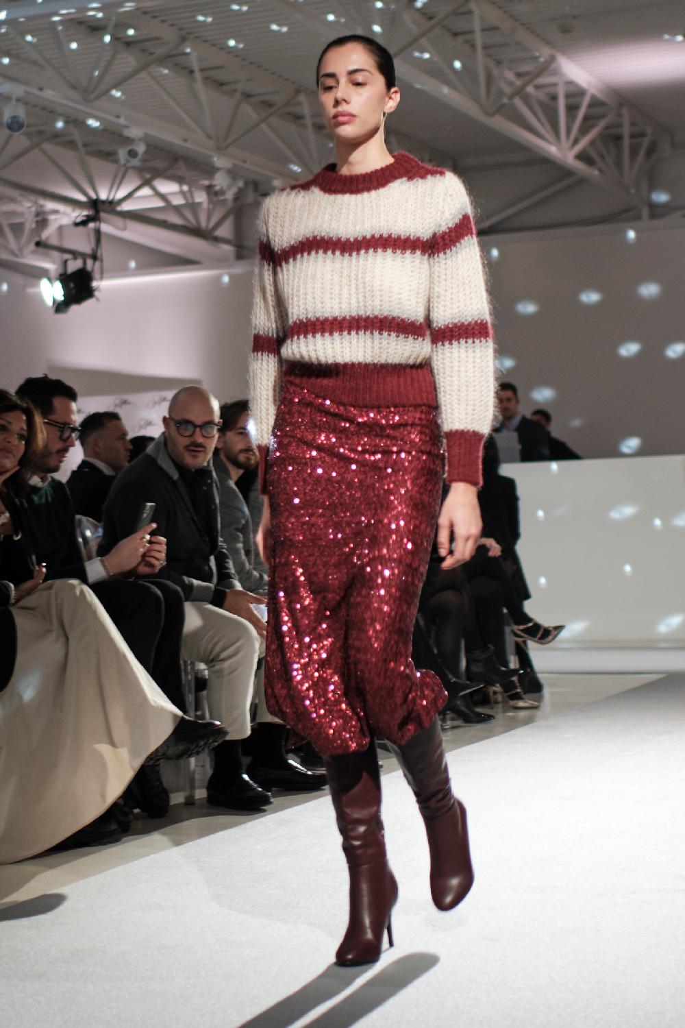 Soallure MAGLIA CON RIGHE A CONTRASTO MISTO LANA