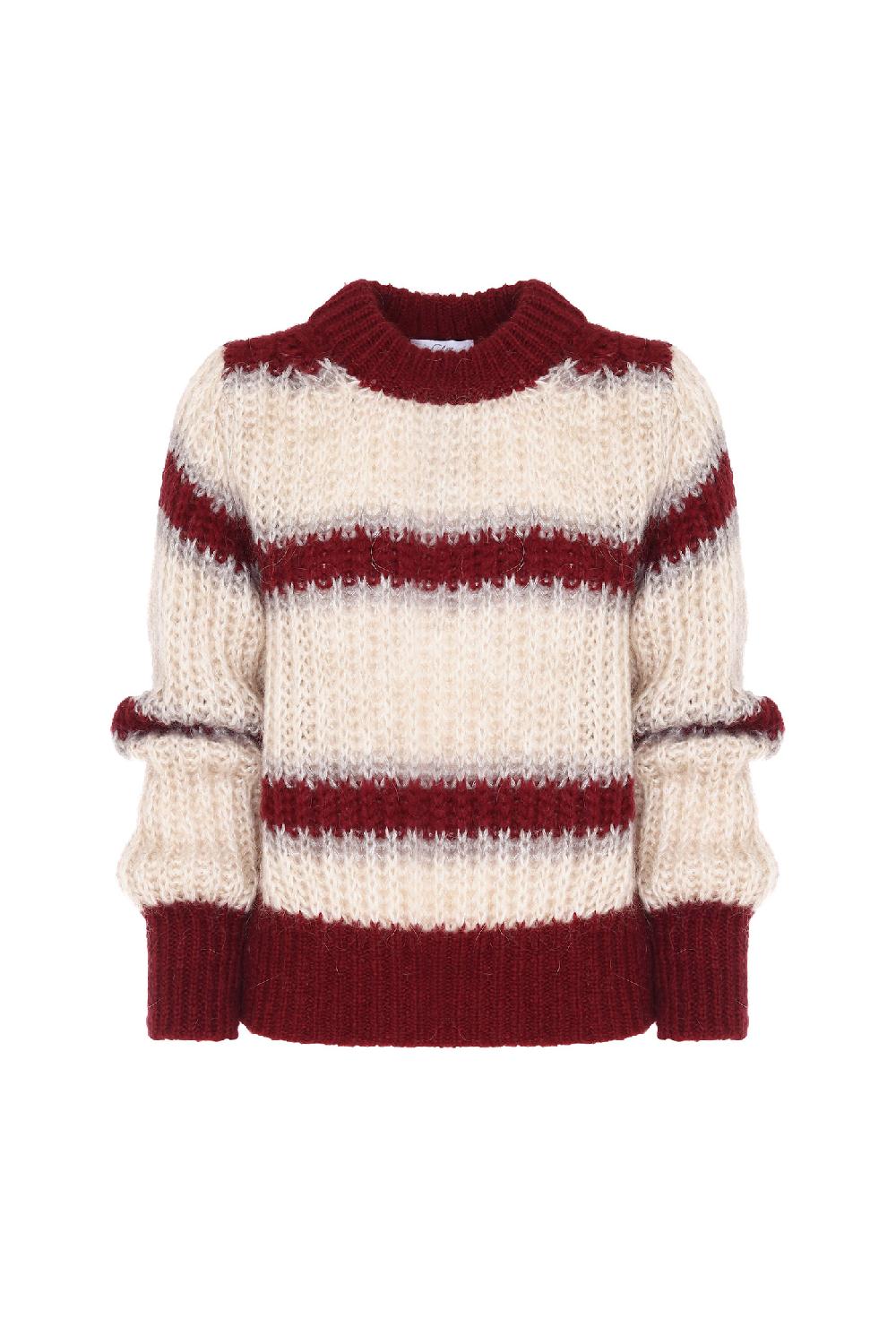 Soallure MAGLIA CON RIGHE A CONTRASTO MISTO LANA