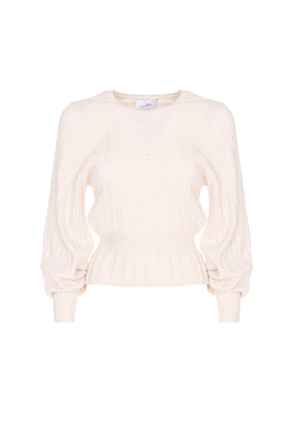 Soallure MAGLIA CROCHET GIROCOLLO