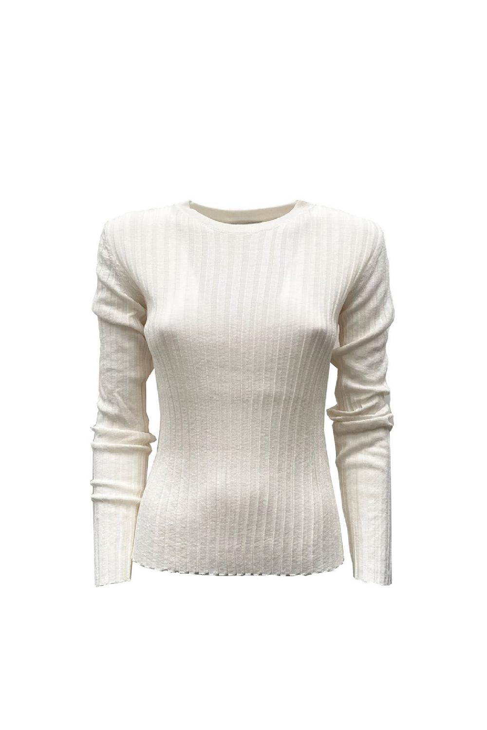 Soallure MAGLIA GIROCOLLO A COSTINE IN LANA