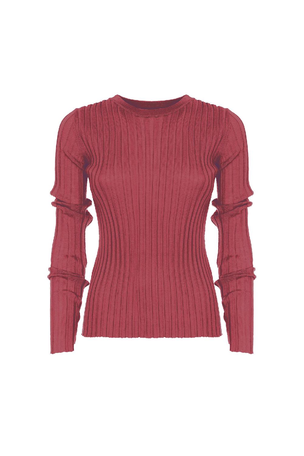 Soallure MAGLIA GIROCOLLO A COSTINE IN LANA