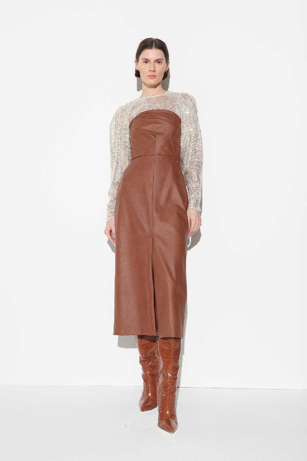 Soallure MAGLIA MANICHE A SBUFFO PAILLETTES