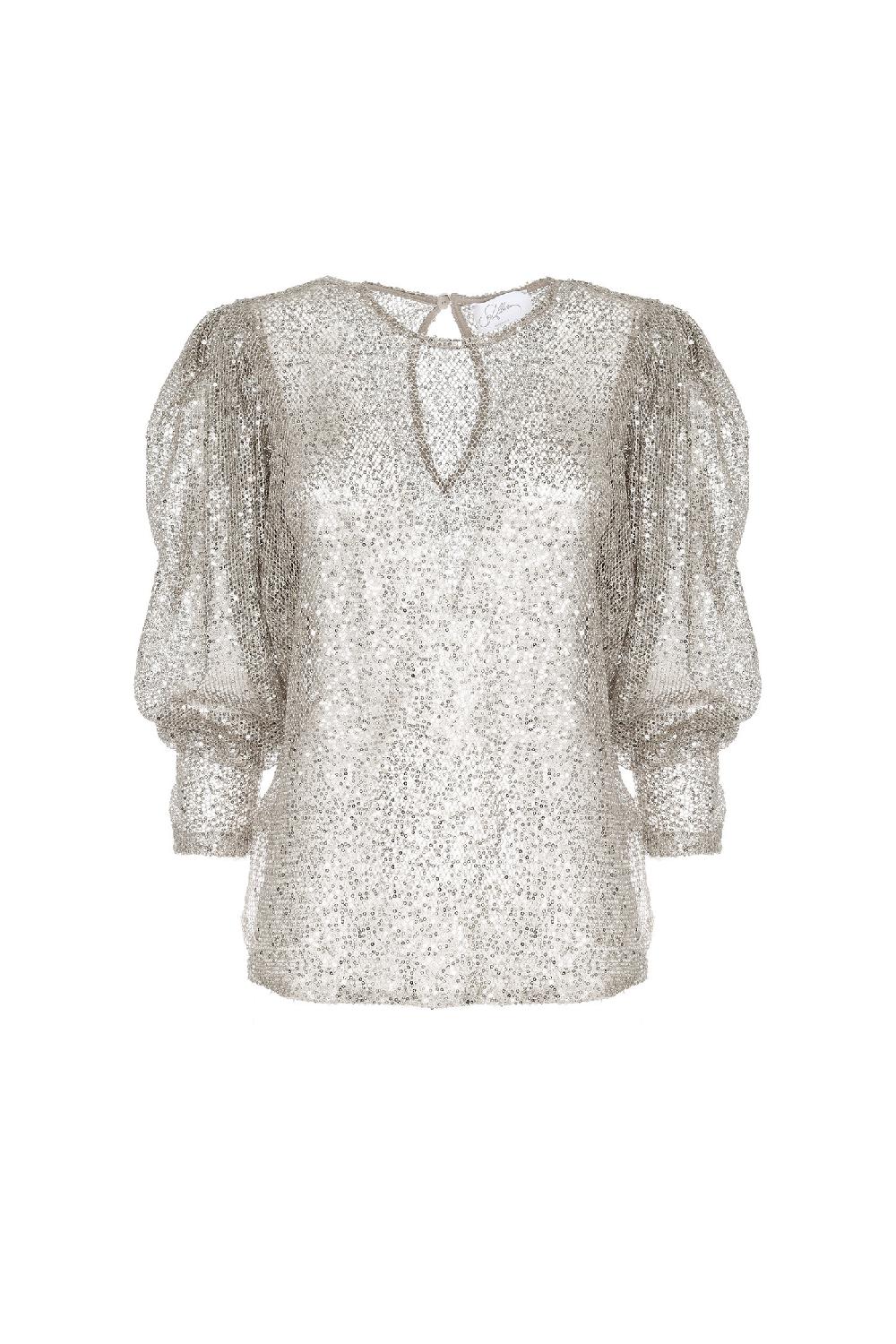 Soallure MAGLIA MANICHE A SBUFFO PAILLETTES