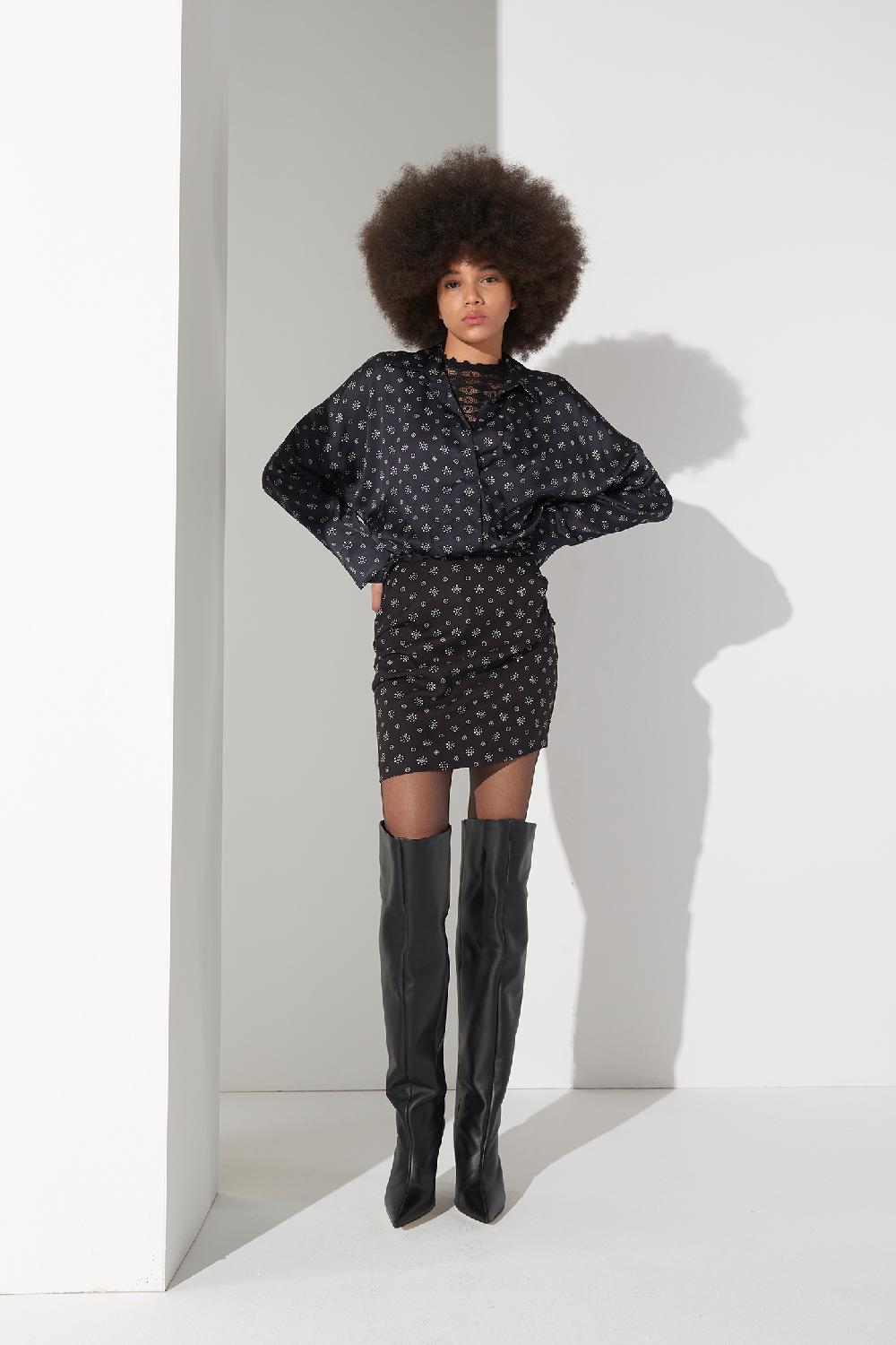 Soallure MAGLIA MANICHE LUNGHE PIZZO STRETCH