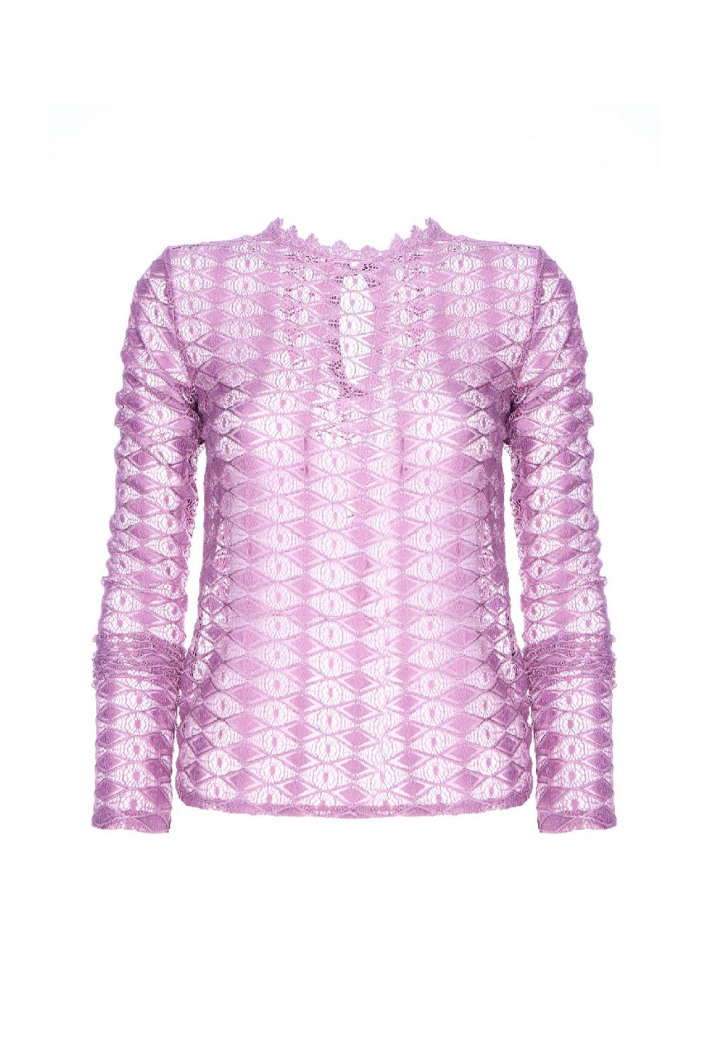 Soallure MAGLIA MANICHE LUNGHE PIZZO STRETCH