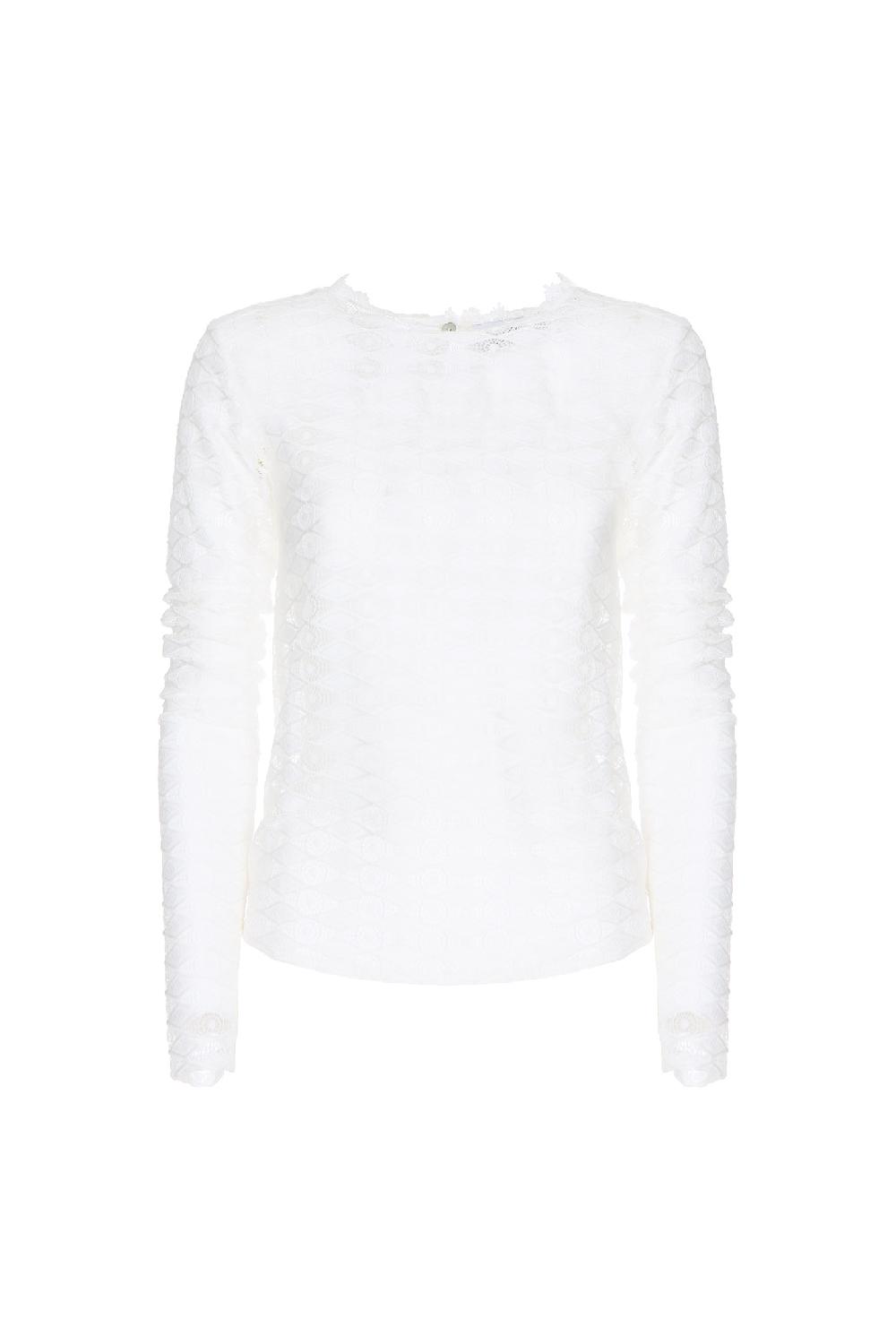 Soallure MAGLIA MANICHE LUNGHE PIZZO STRETCH