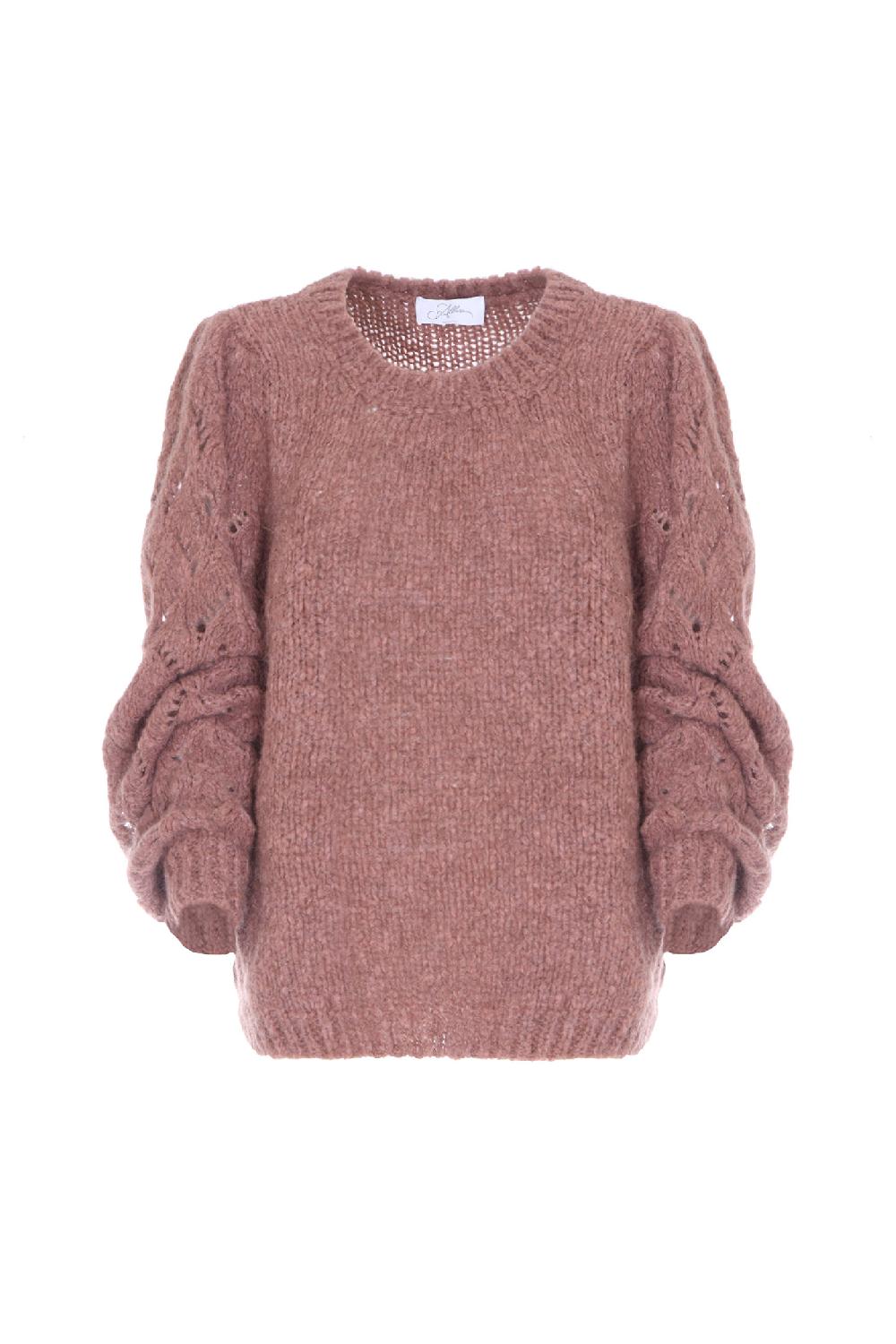 Soallure MAGLIA MANICHE TRAFORATE IN ALPACA