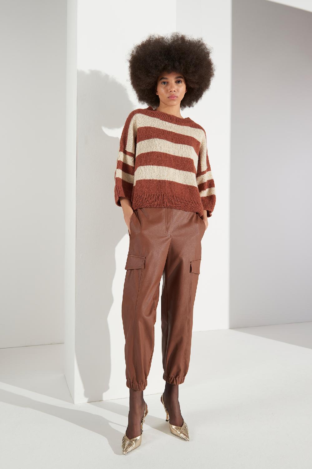 Soallure MAGLIA OVER A RIGHE 7/8