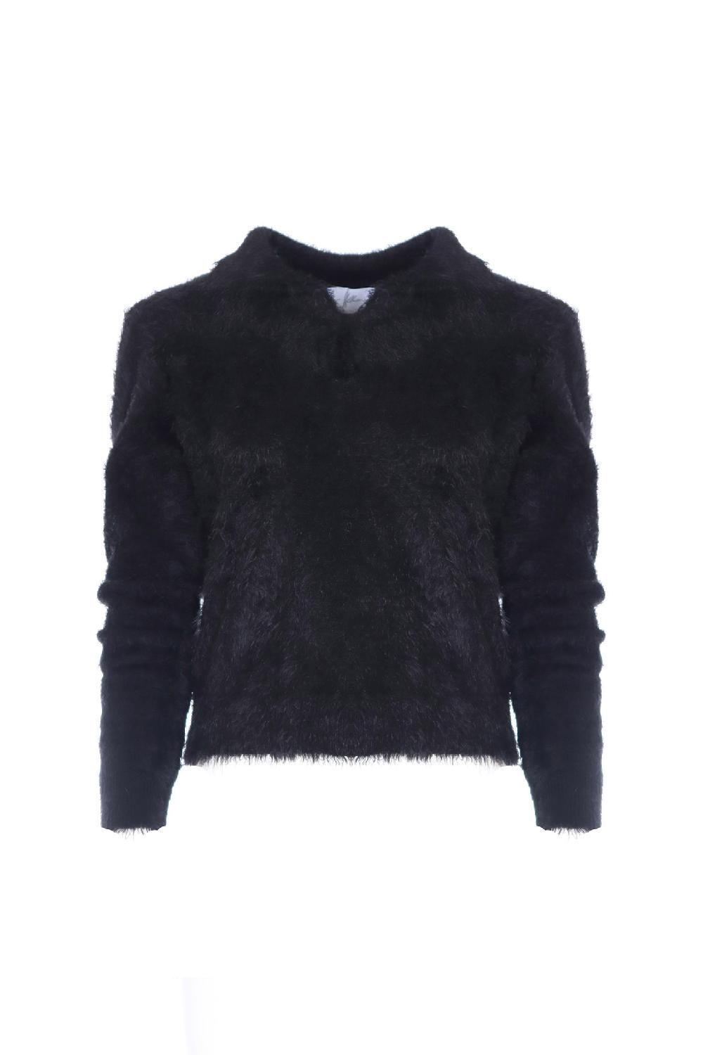 Soallure MAGLIA POLO MANICHE LUNGHE ORSETTO