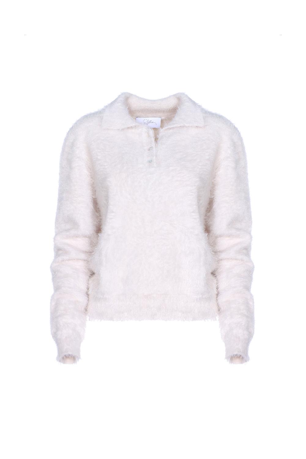 Soallure MAGLIA POLO MANICHE LUNGHE ORSETTO